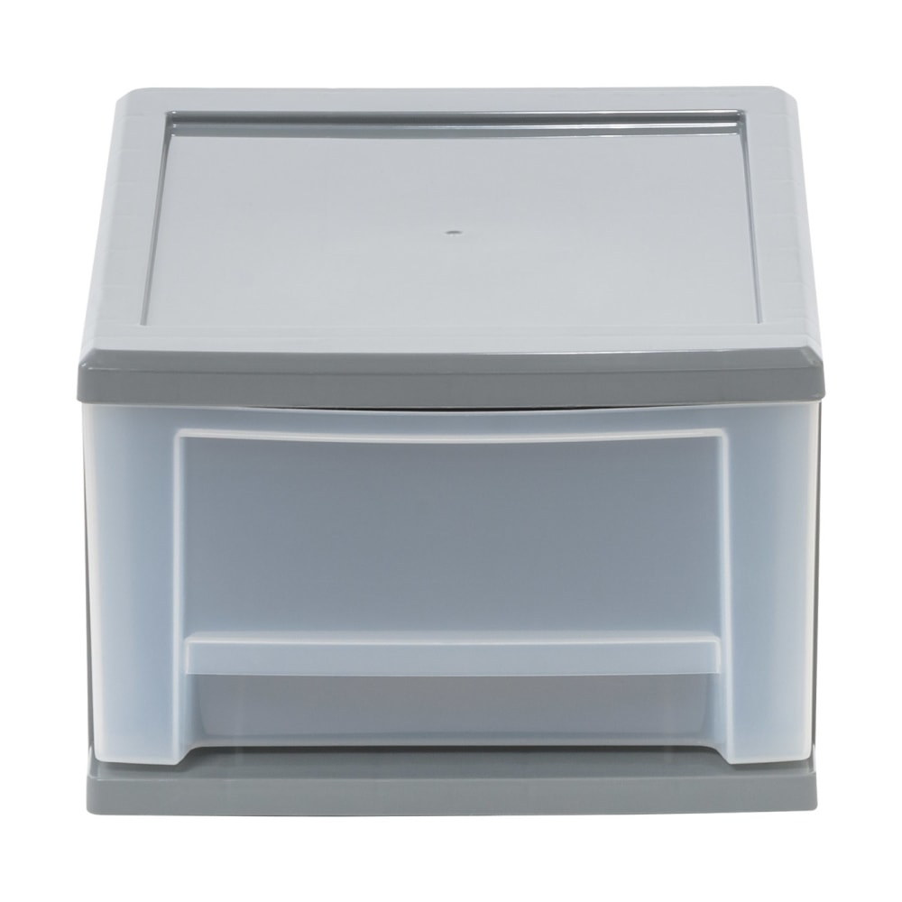 Iris® Stackable Storage Bin With Drawer, 5-13/16"H x