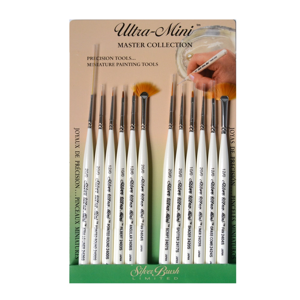 Silver Brush Ultra Mini Series Paint Brush Set,