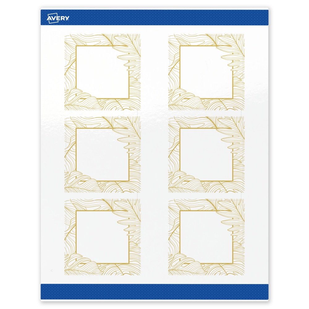 Avery® Printable Labels With Sure Feed® Technology, S00-EW7,