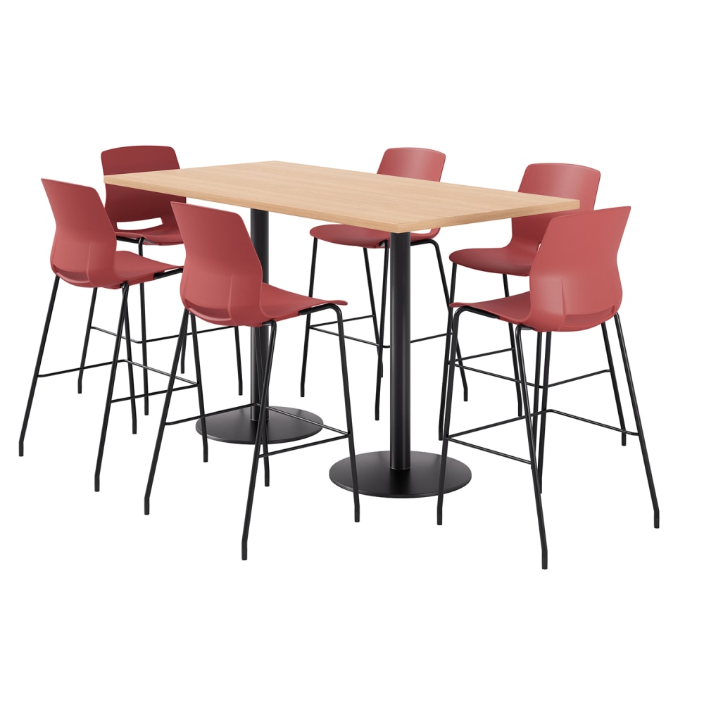 KFI Studios Proof Bistro Rectangle Pedestal Table With