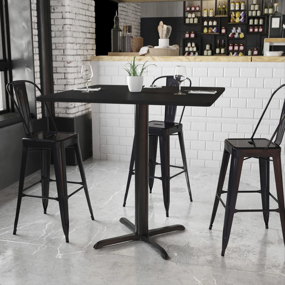 Flash Furniture Laminate Square Table Top With Bar-Height