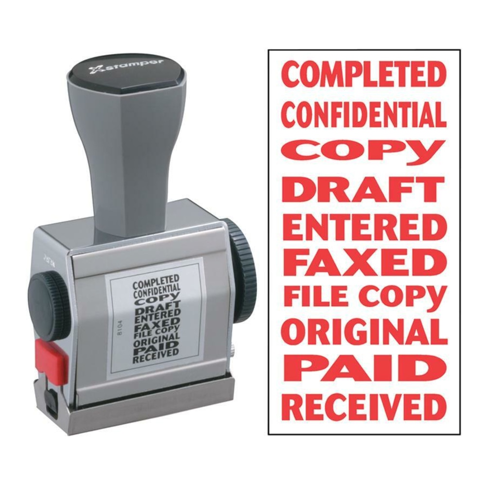 Xstamper® 10-In-1 Phrase Stamp, Red