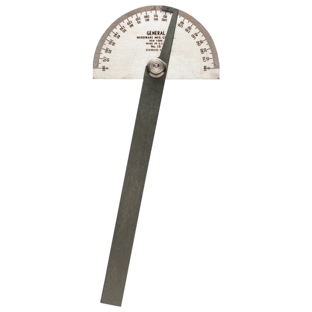 General Tools Stainless Steel Protractors, 6 in, Round
