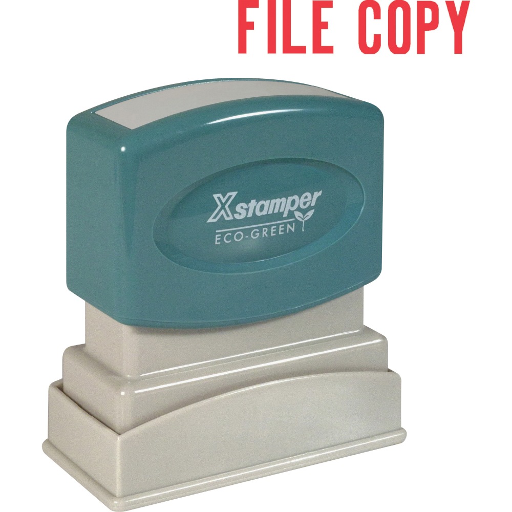 Xstamper® One-Color Title Stamp, Pre-Inked, "File