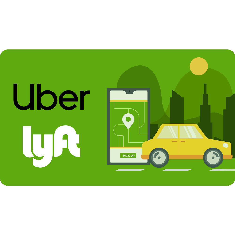 $25.00 Ride Choice Uber/Lyft Card
