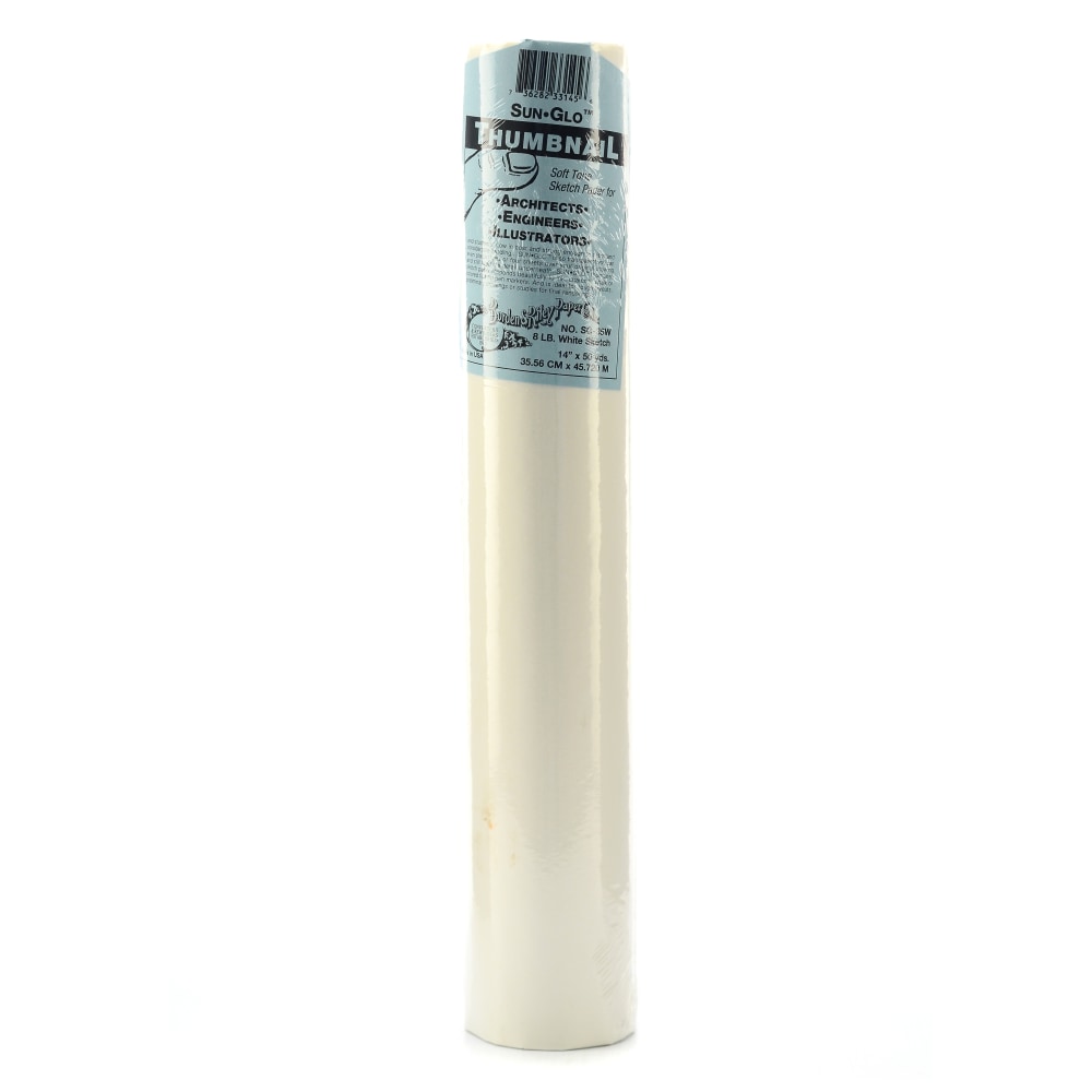 Borden & Riley Sun-Glo Thumbnail Sketch Paper Roll,