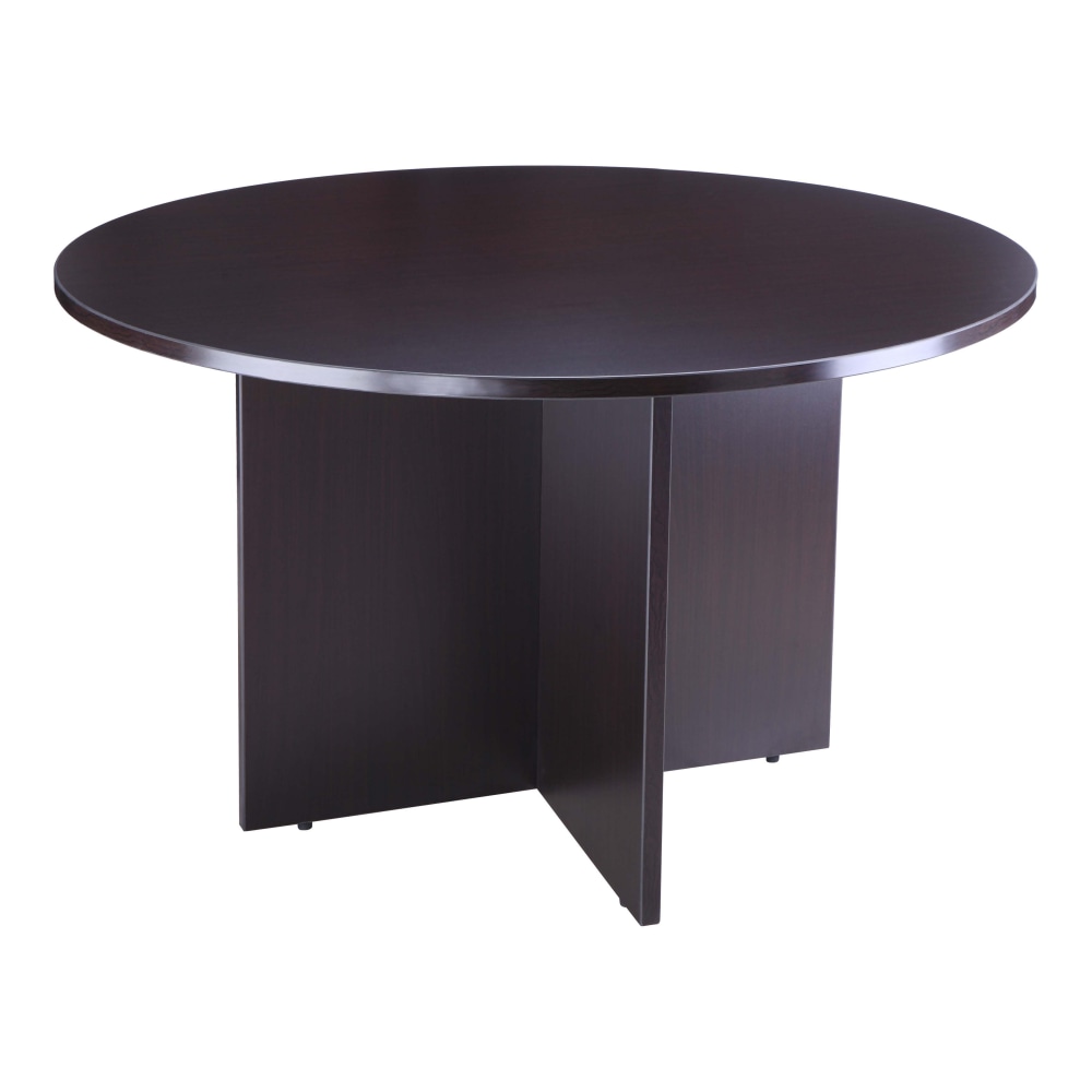 Boss Office Products 47"W Round Wood Conference Table,