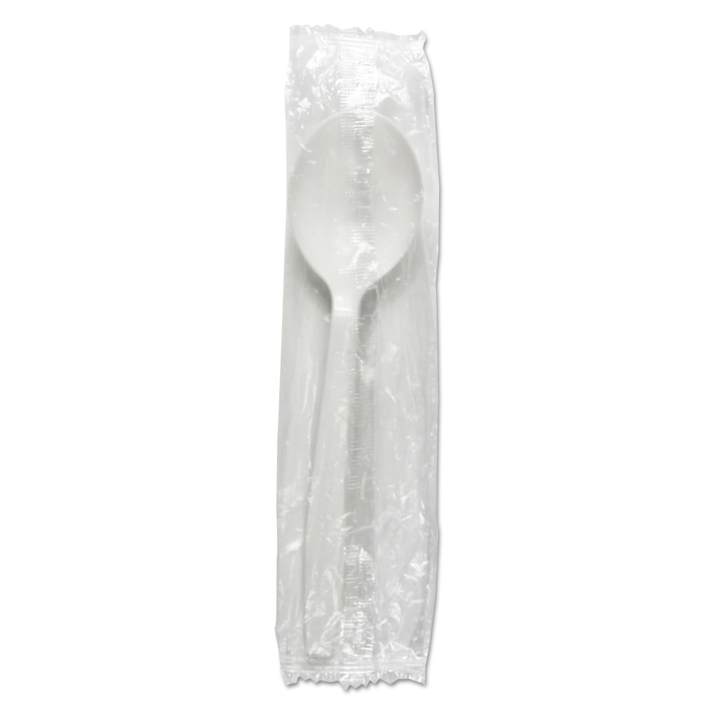 Boardwalk® Heavyweight Wrapped Polypropylene Soup Spoons, White,