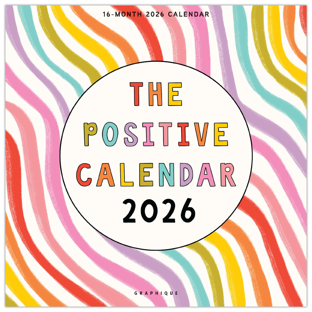 2026 Graphique Inspirational Monthly Wall Calendar, Positive,
