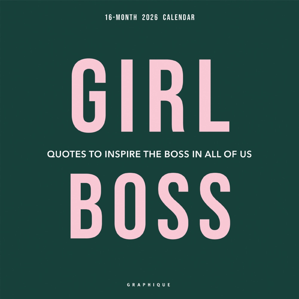 2026 Graphique Inspirational Monthly Wall Calendar, Girl Boss,