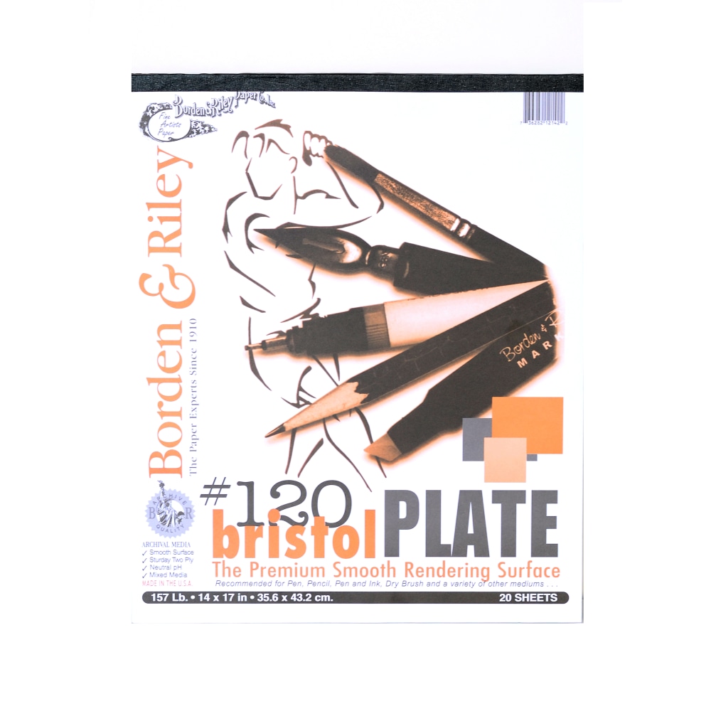 Borden & Riley #120 Bristol Pad, Plate Finish,
