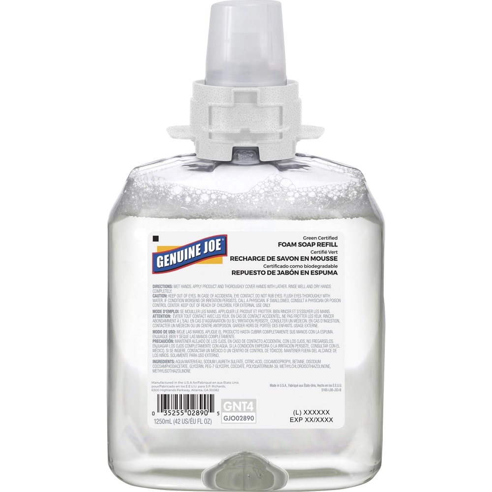 Genuine Joe Green Certified Soap Refill - Fragrance-free
