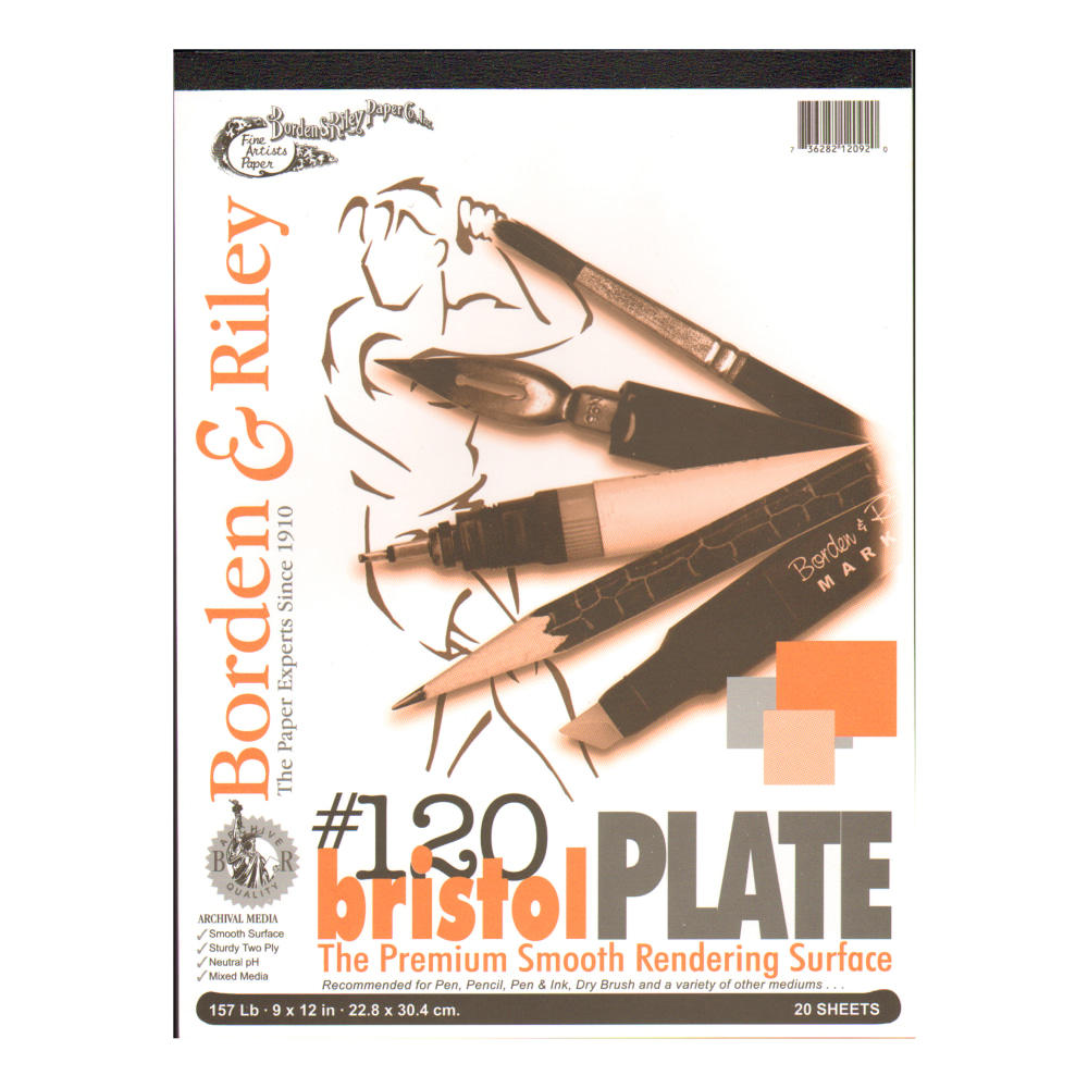 Borden & Riley #120 Bristol Pad, Plate Finish,