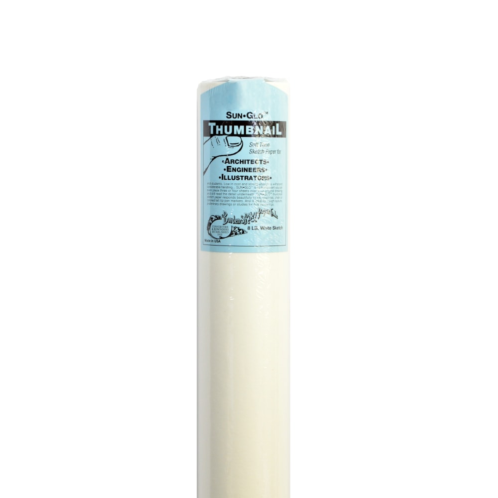 Borden & Riley Sun-Glo Thumbnail Sketch Paper Roll,