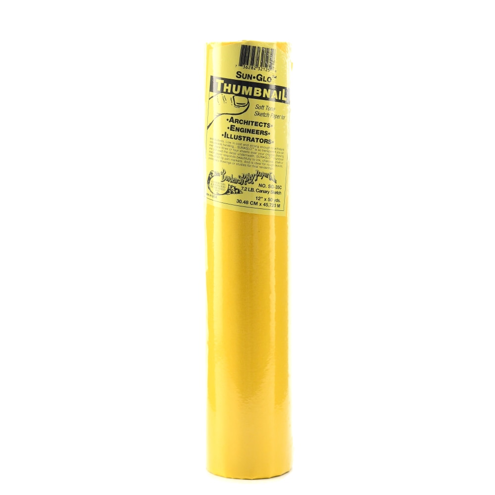 Borden & Riley Sun-Glo Thumbnail Sketch Paper Roll,