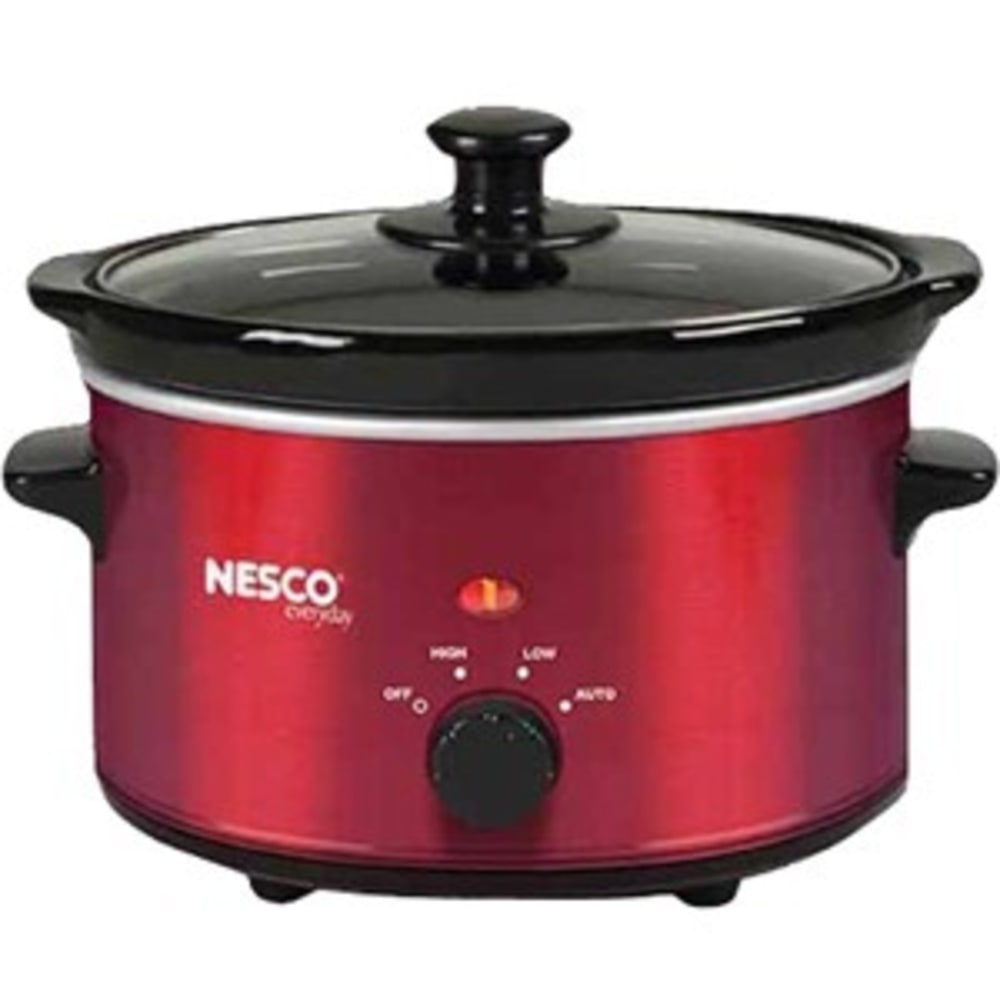 Nesco 1.5 Quart Slow Cooker (Metalic Red) -