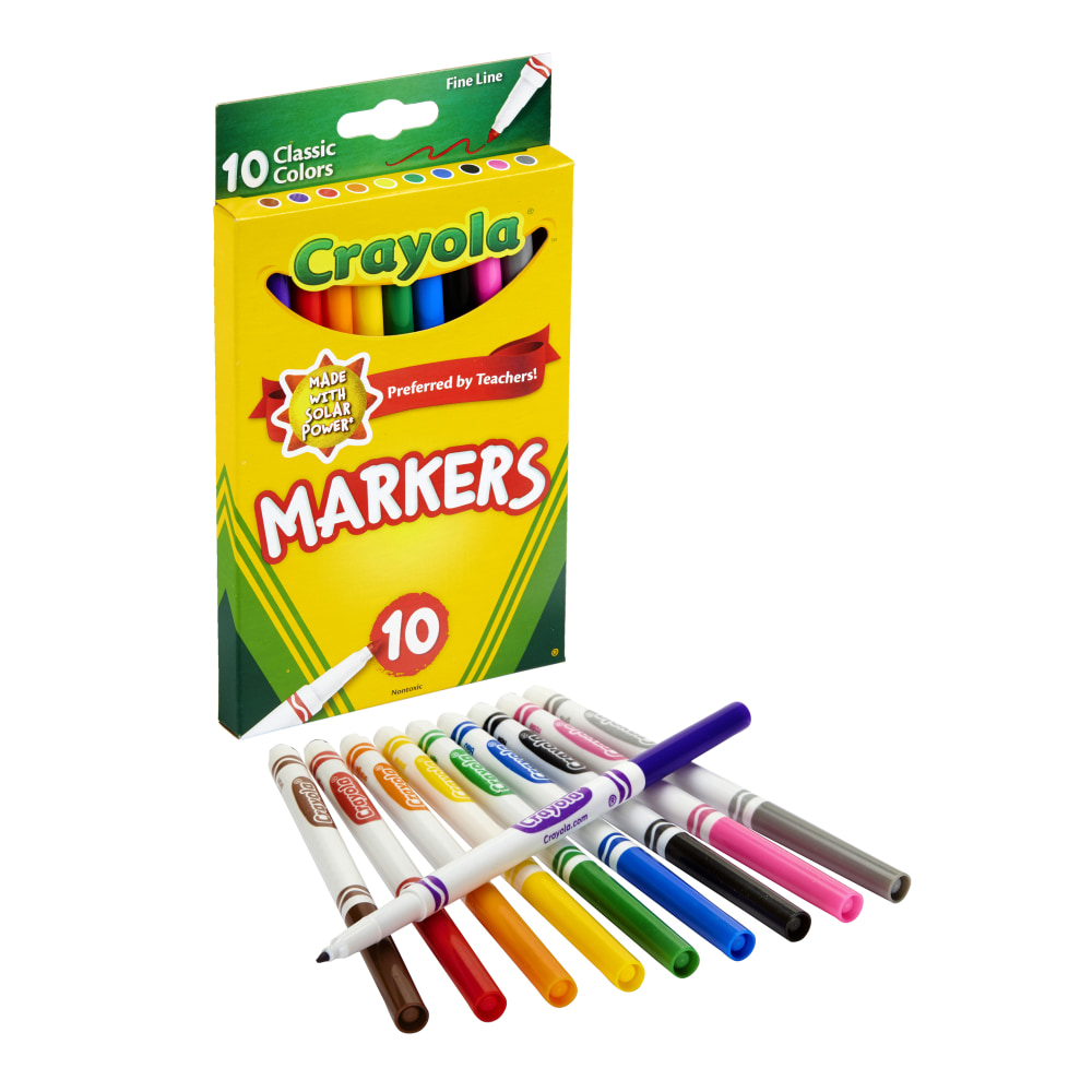 Crayola® Fine Line Markers, Assorted Classic Classpack®, Pack