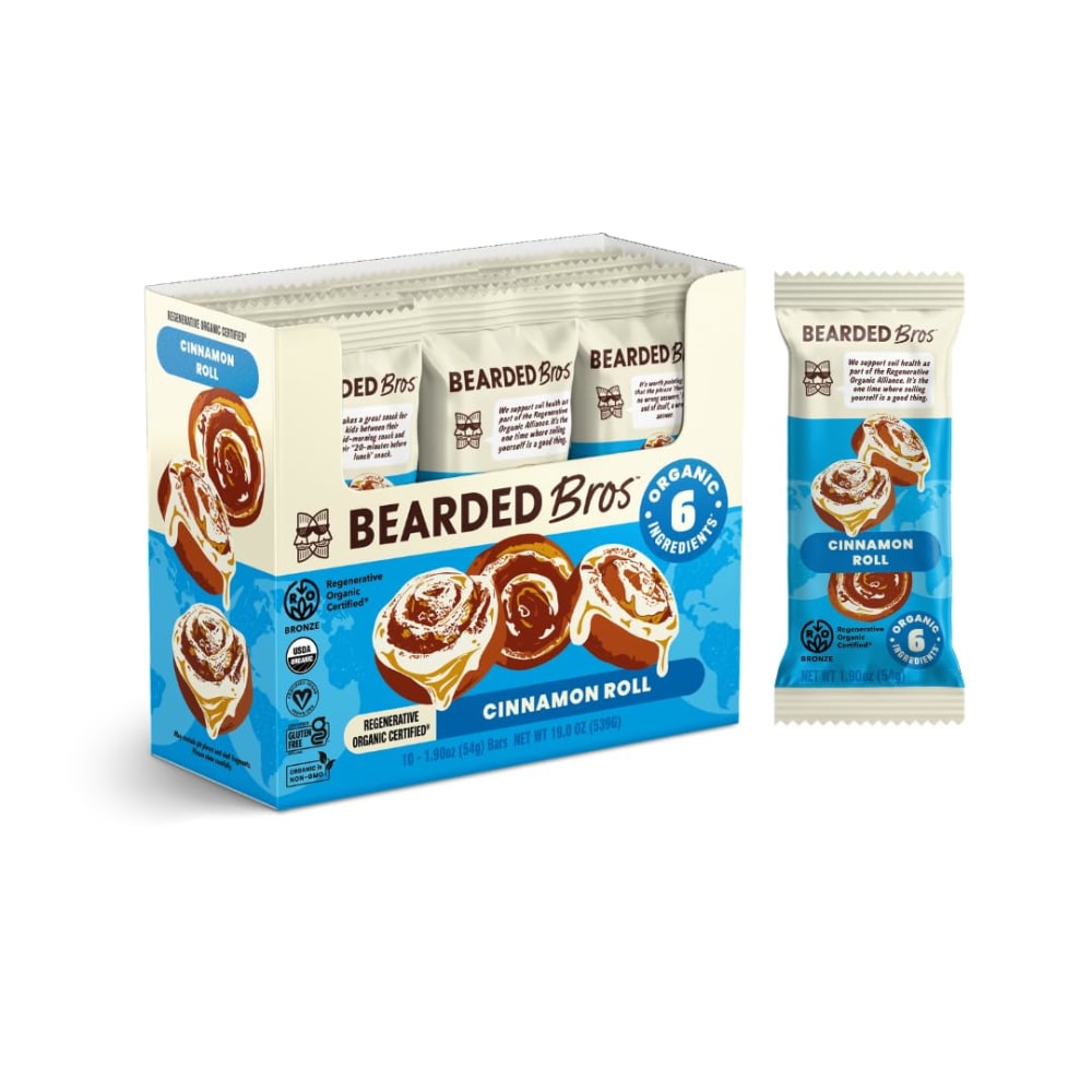 Bearded Brothers Cinnamon Roll Energy Bars, 1.9 Oz,