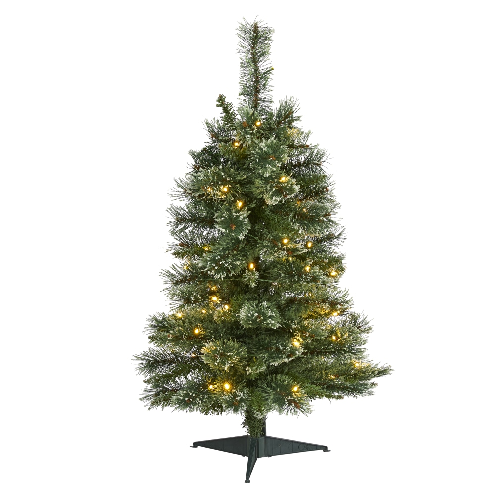 Nearly Natural Wisconsin Slim Snow Tip Pine Artificial