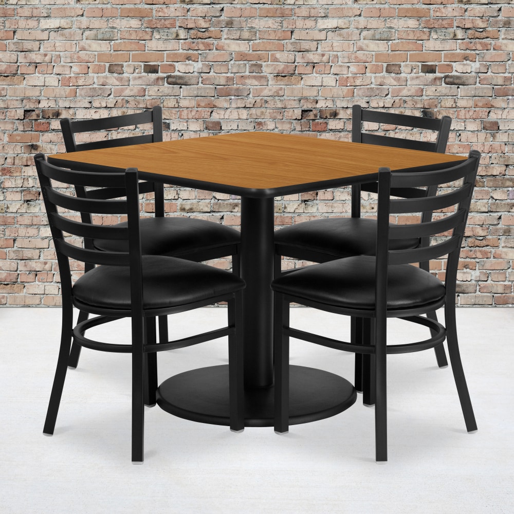 Flash Furniture Square Laminate Table Set With Round