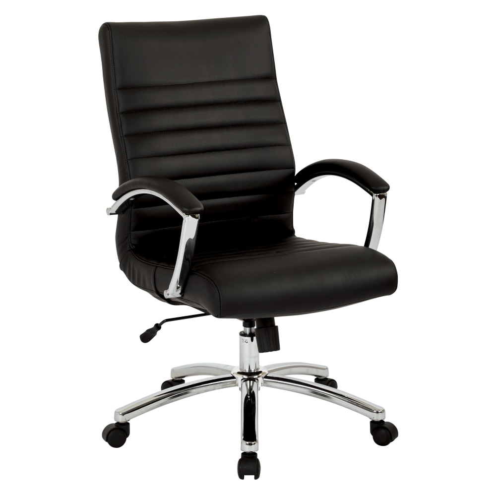 Office Star™ WorkSmart Ergonomic Faux Leather Mid-Back Executive