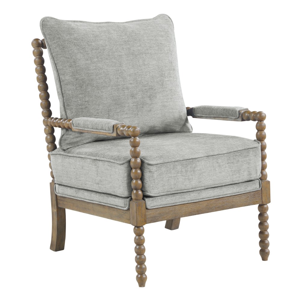 Office Star™ Fletcher Spindle Chair, Smoke/Rustic Brown