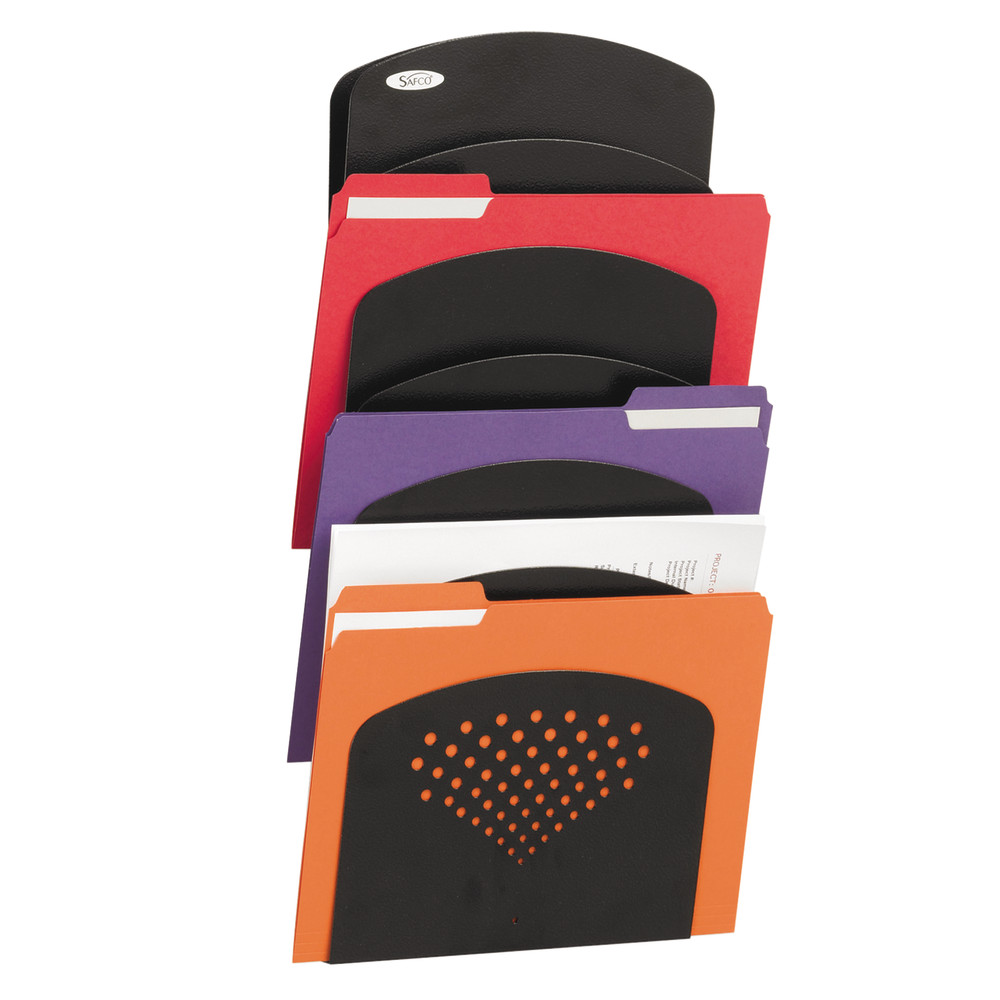 Safco® Steel 7-Pocket Wall Rack, 21 3/4"H x