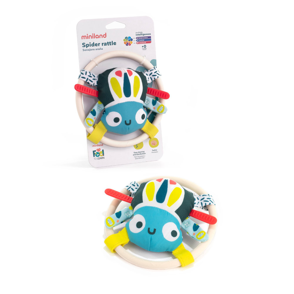 Miniland Feel To Learn Spider Rattle