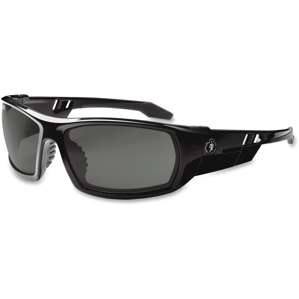 Ergodyne Skullerz® Safety Glasses, Odin, Anti-Fog, Black Frame,