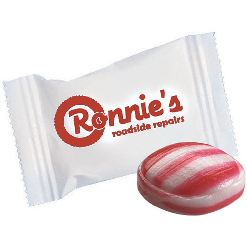 Custom Personalized Striped Peppermint Custom Imprint Wrapper