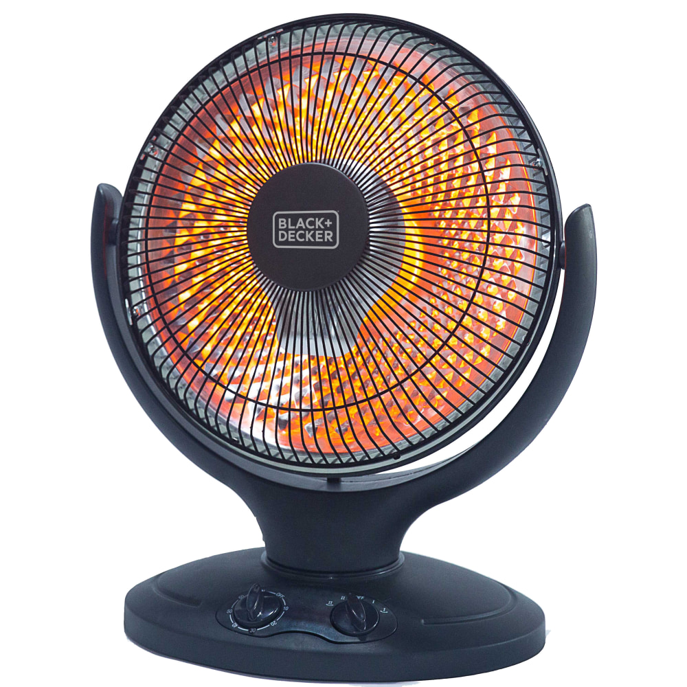 Black+Decker 800-Watt Radiant Dish Portable Heater, For Rooms