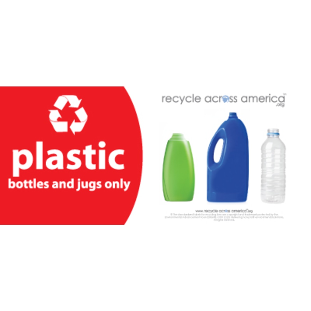 Recycle Across America Plastics Standardized Recycling Label,