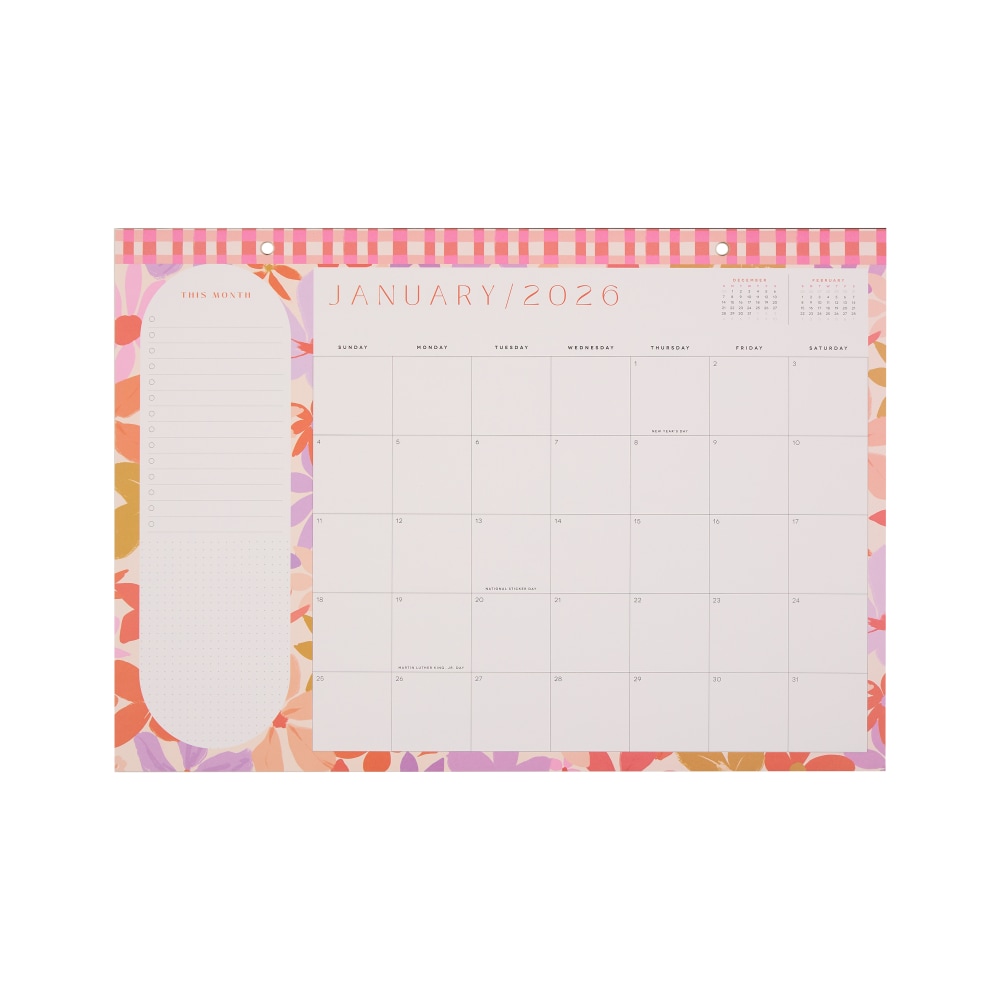 2026 Happy Planner 12-Month Desk Calendar, 12” x