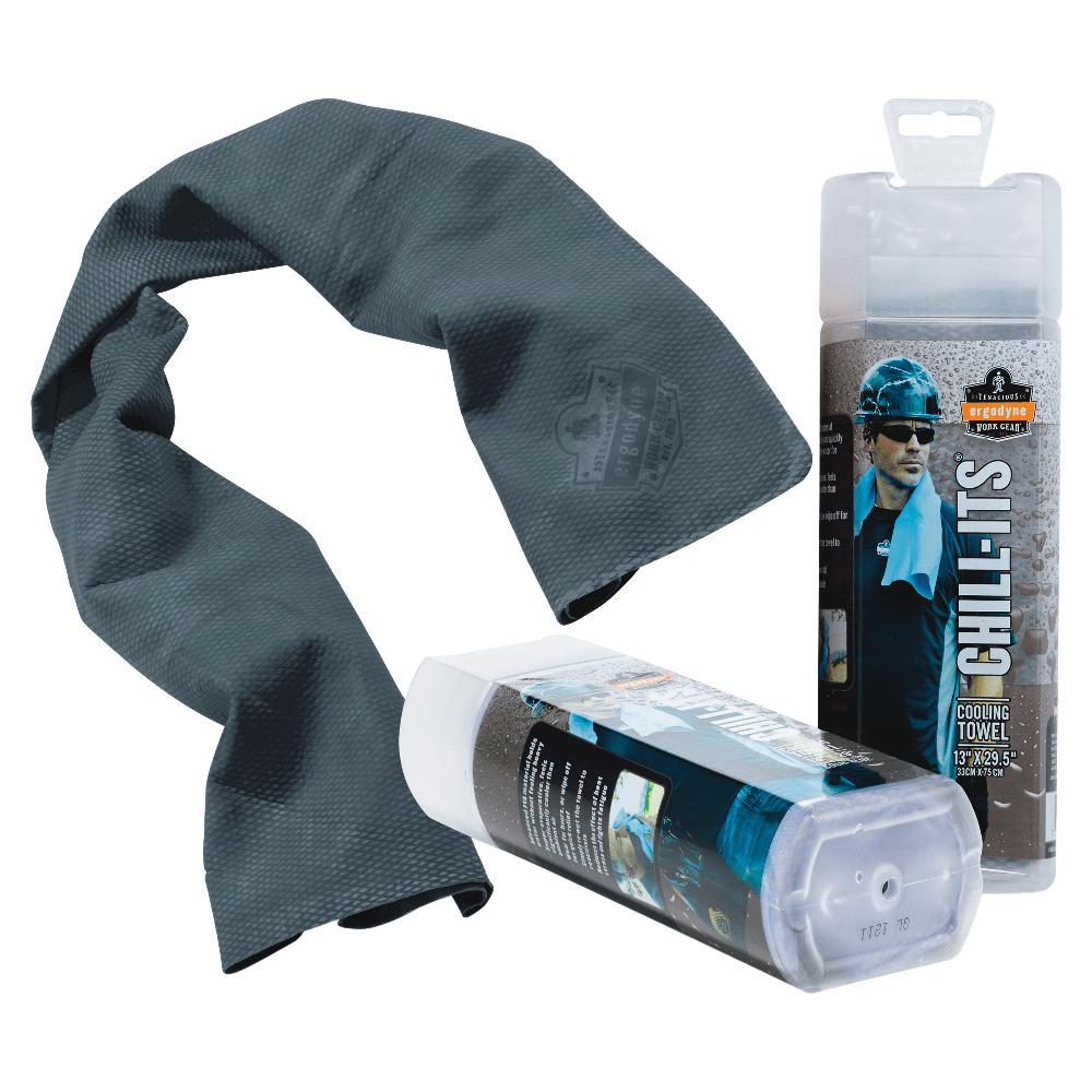 Ergodyne Chill-Its 6602 Gray Evaporative Cooling Towel