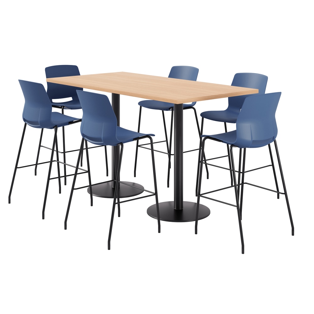 KFI Studios Proof Bistro Rectangle Pedestal Table With