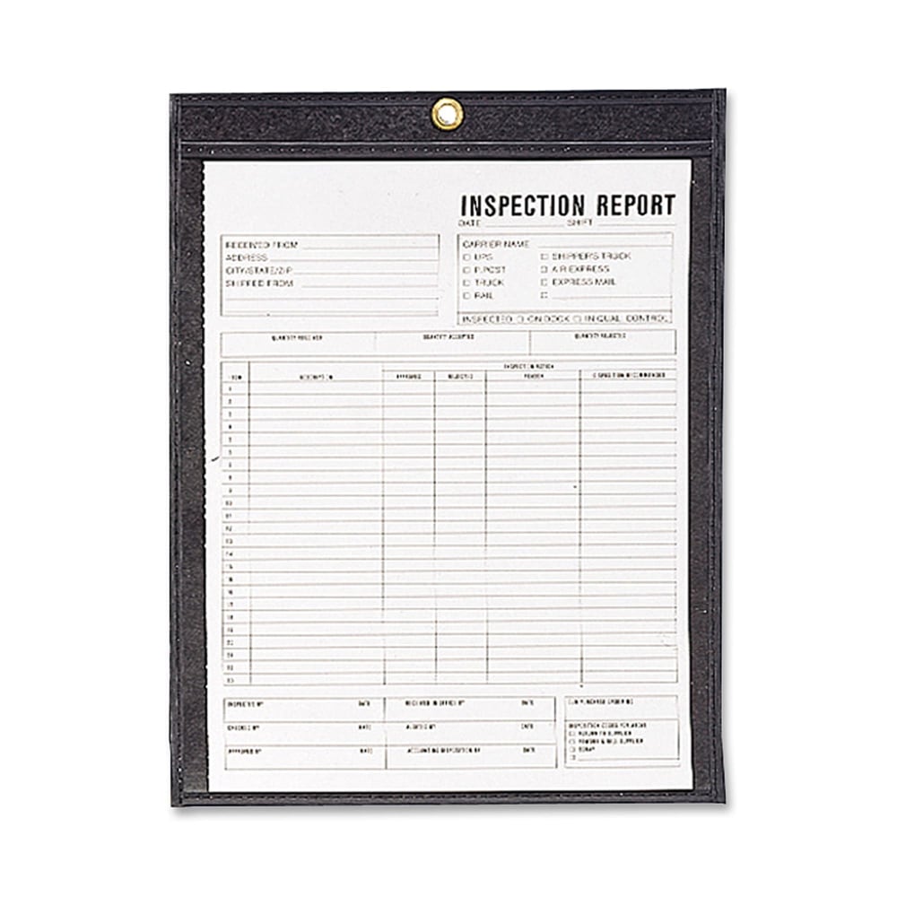 C-Line® Stitched Shop Ticket Holders With Black Backing,