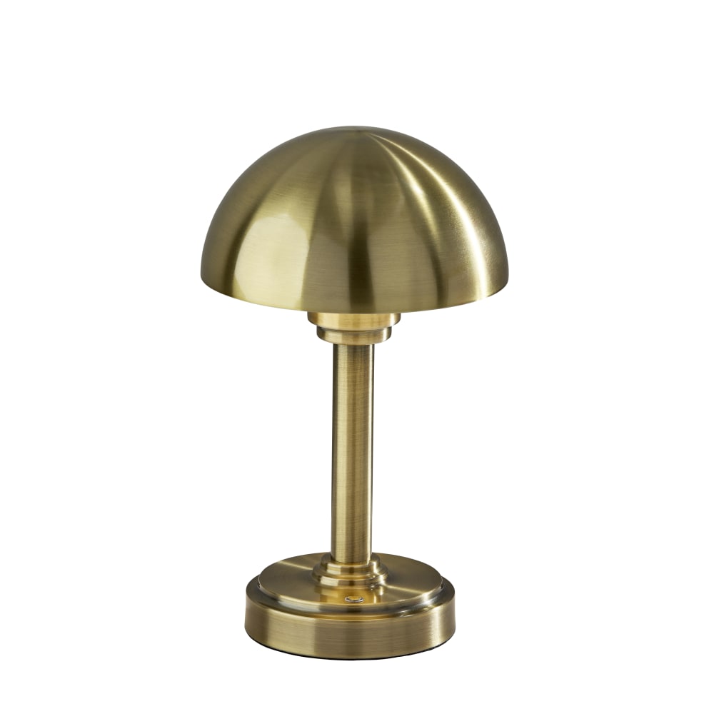 Adesso Ollie 12.5"H Cordless Table Lamp, Antique Brass