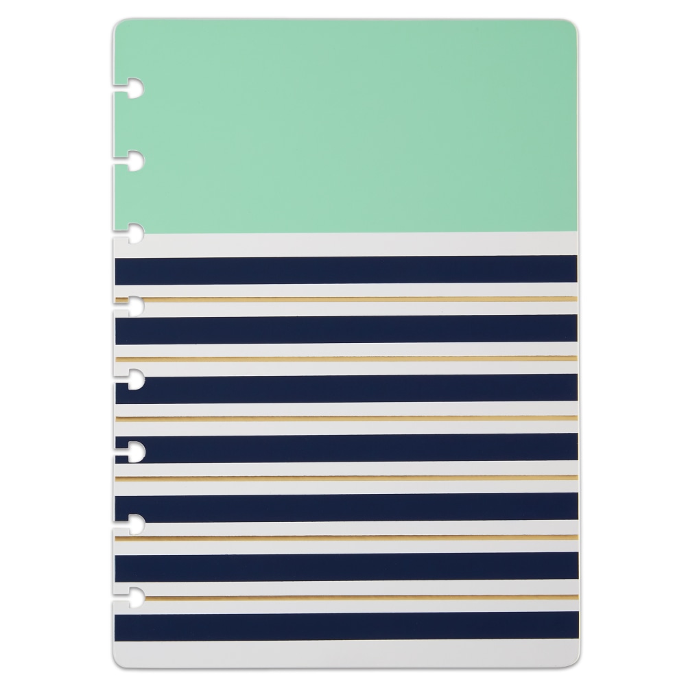 TUL® Discbound Notebook Covers, Junior Size, Mint Stripes,