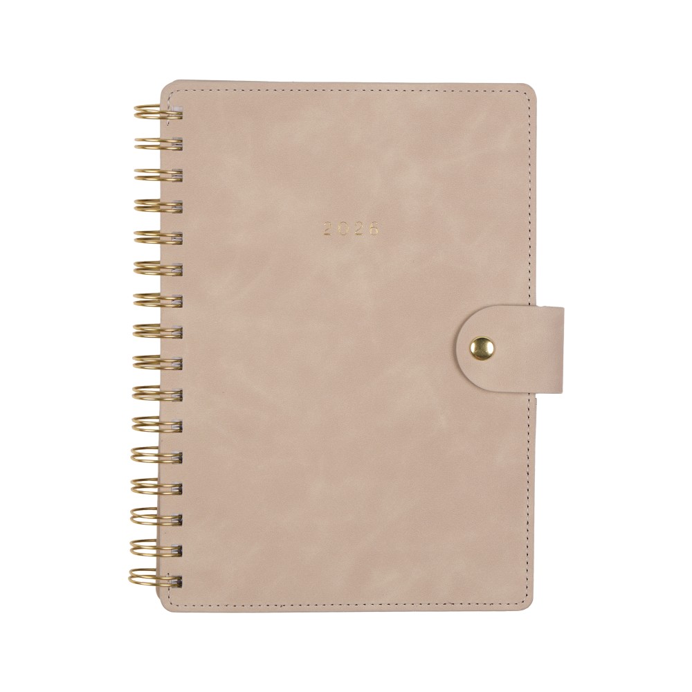 2026 Citrine Monthly/Weekly Small Customizable Twin Loop Planner,