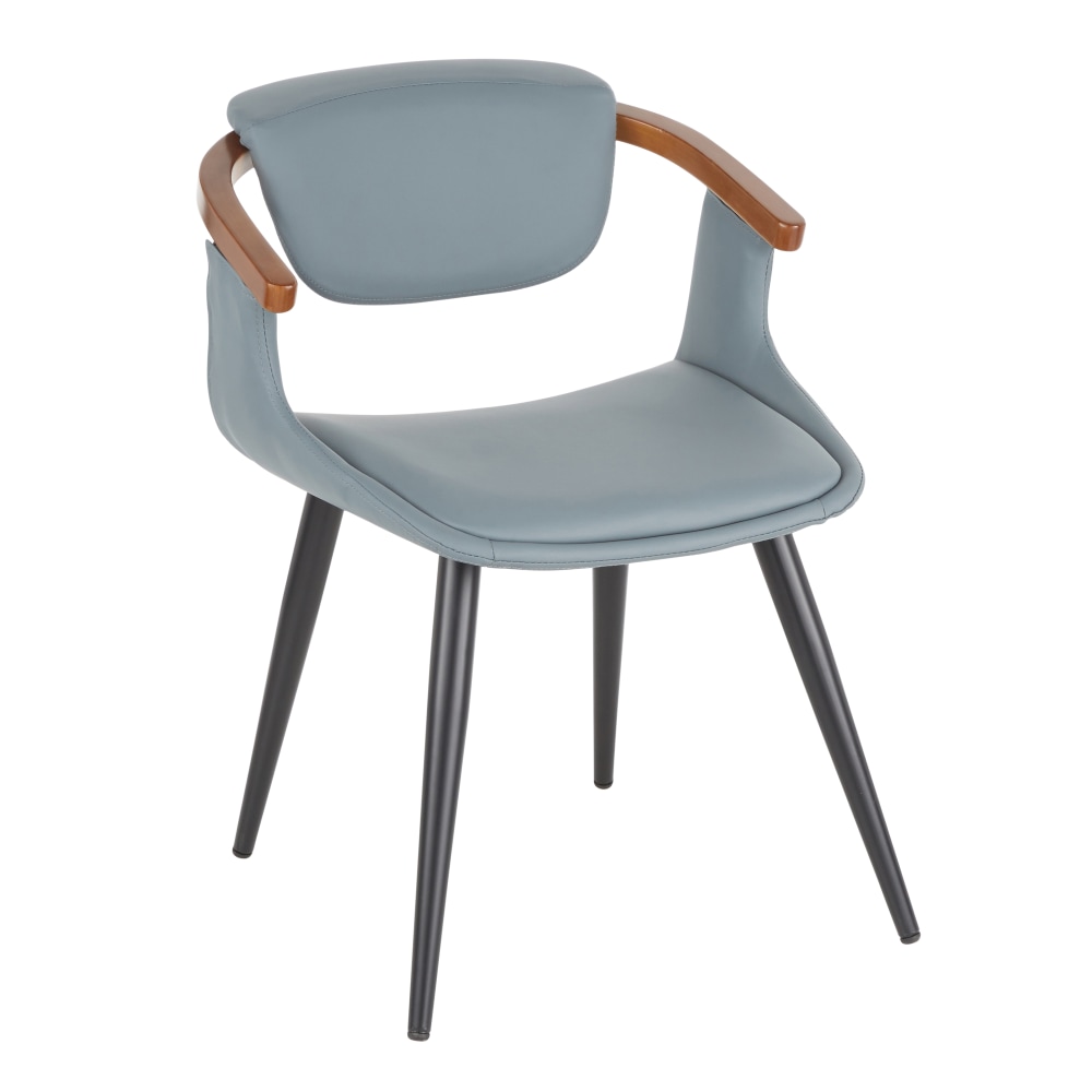 LumiSource Oracle Accent Chair, Gray/Walnut/Black