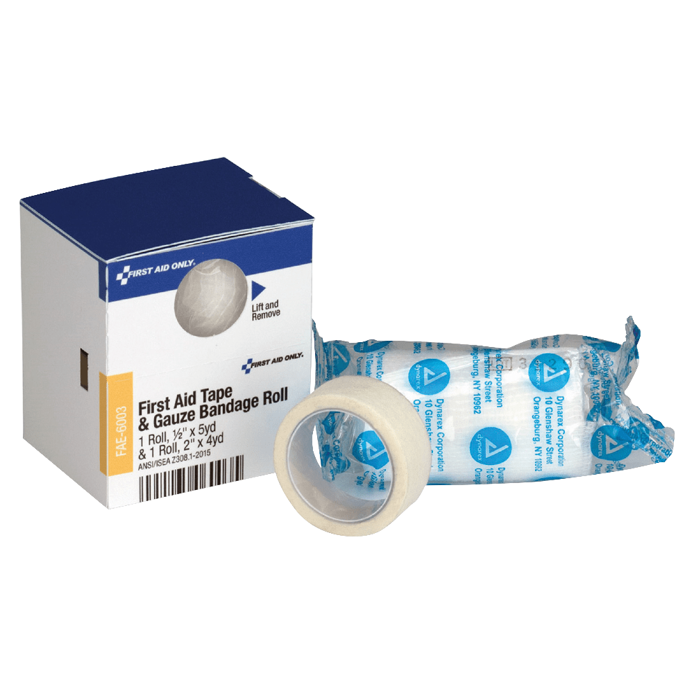First Aid Only First Aid Tape/Gauze Combo, 1/2"