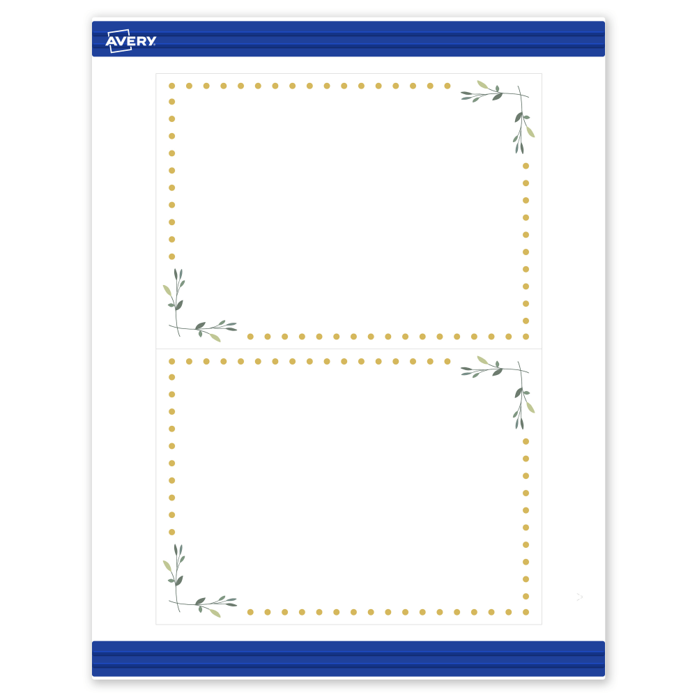 Avery® Printable Invitation Cards With Sure Feed® Technology,