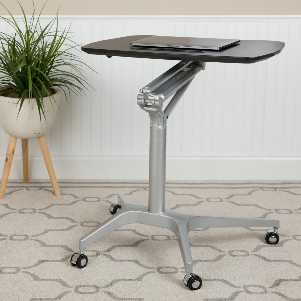 Flash Furniture Mobile Ergonomic 29"W Sit-Stand Computer