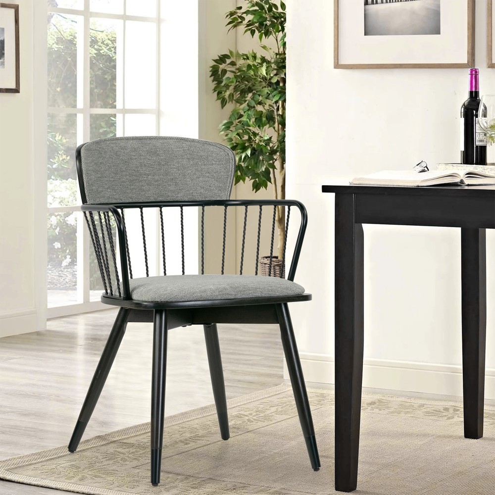 Glamour Home Bairn Fabric and Wood Dining Accent