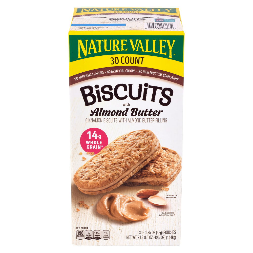 NATURE VALLEY Biscuit Sandwich with Almond Butter, 1.35
