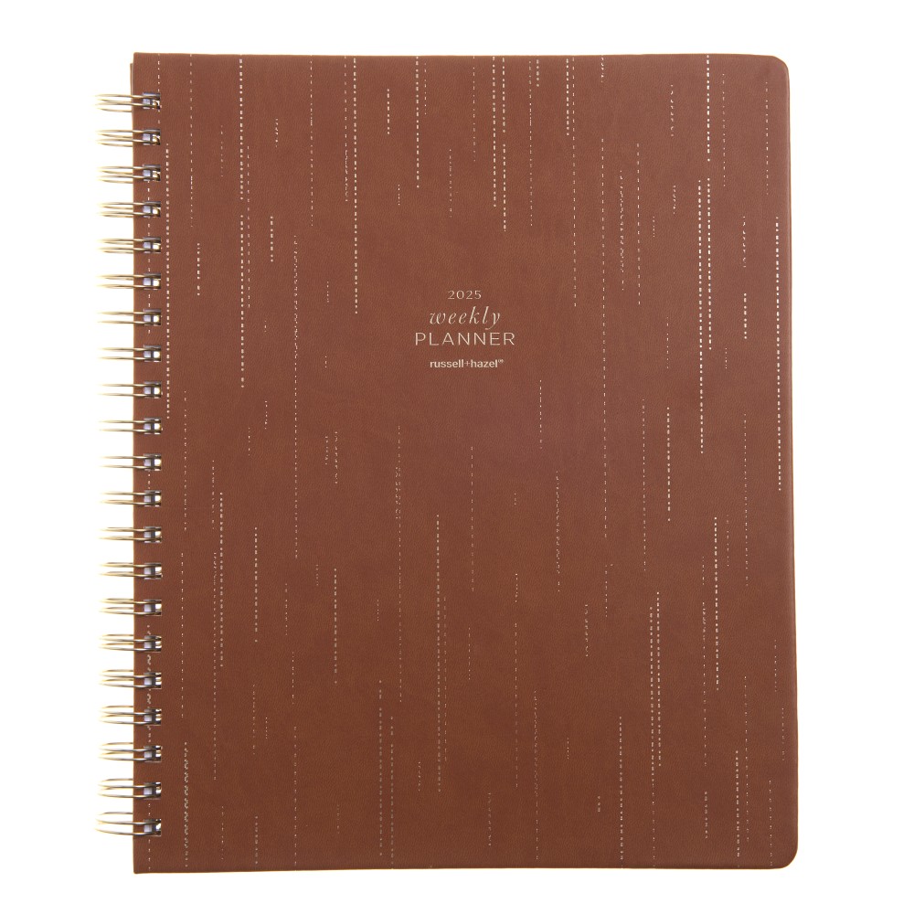 2025 Russell & Hazel Vegan Leather Weekly/Monthly Planner,