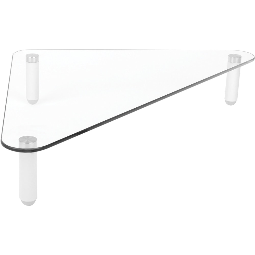 Kantek Glass Corner Monitor Riser/Desk Shelf, 40 lb