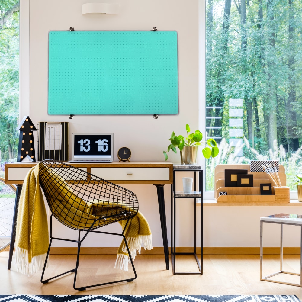 Floortex® Viztex® Glacier Multi-Purpose Grid Glass Dry Erase