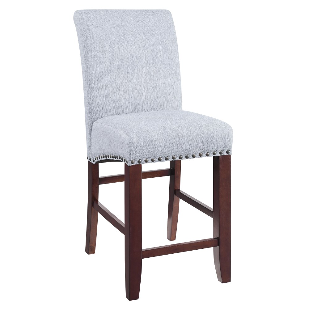 24" Parsons Barstool with Antique Bronze Nail Heads