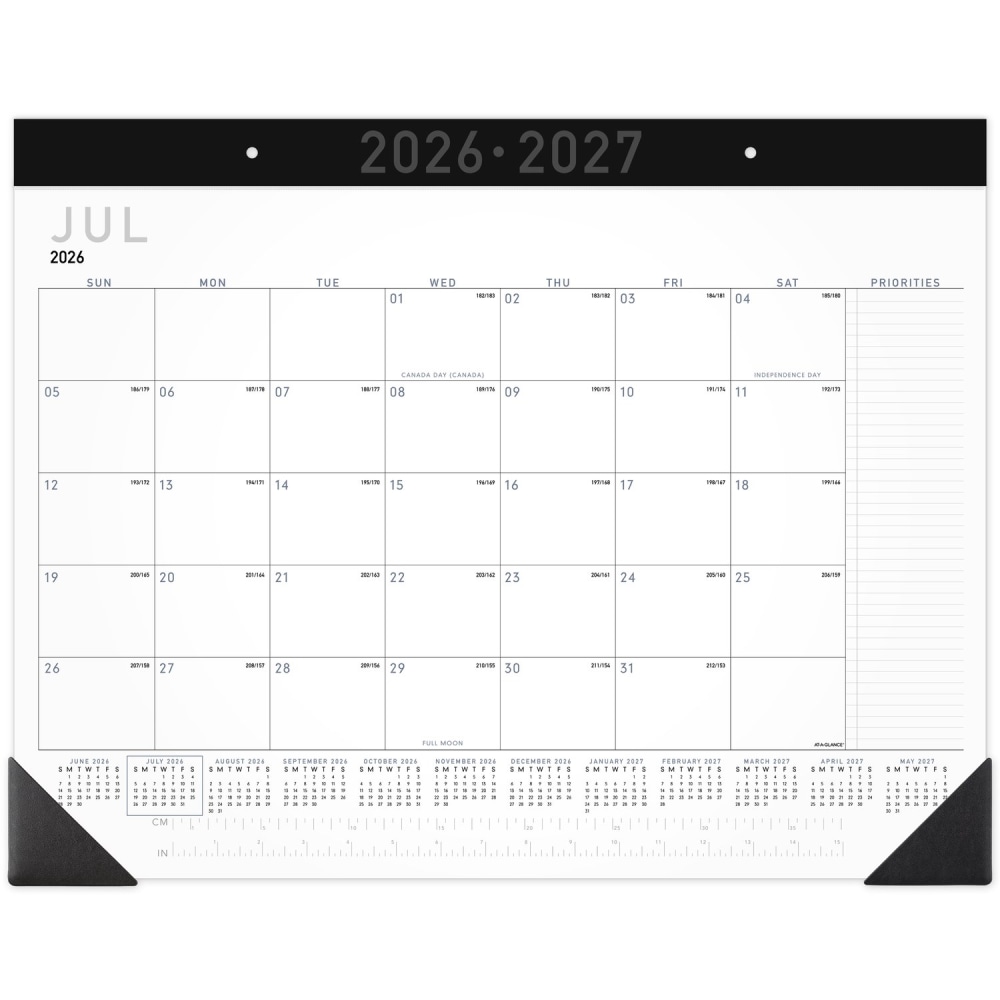 AT-A-GLANCE® Contemporary Academic 2026-2027 Monthly Desk Pad